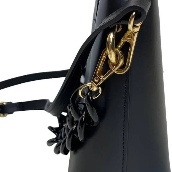 Handbag Leather By UNICA! FIRENZE Size: Small/black Vera Pelle - Picture 4 of 9